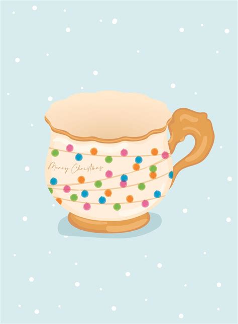 Isolated detailed christmas tea cup Vector 18860966 Vector Art at Vecteezy