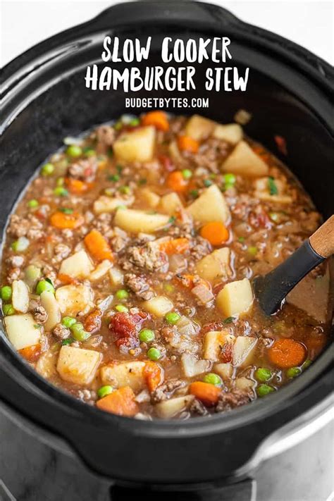 Easy Slow Cooker Hamburger Stew - Budget Bytes