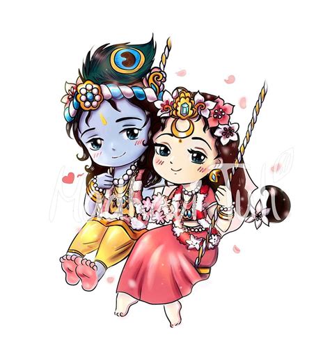 File cute Shri Radha Krishna, Kawaii Anime Radha Krishna Wall Art, High ...