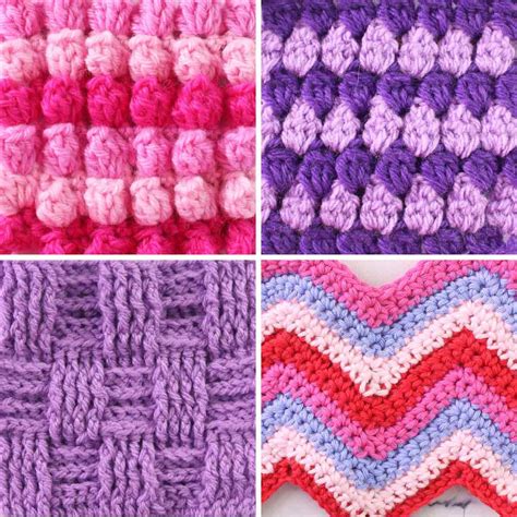 50+ Types of Crochet Stitches & Easy Patterns with Pictures | TREASURIE