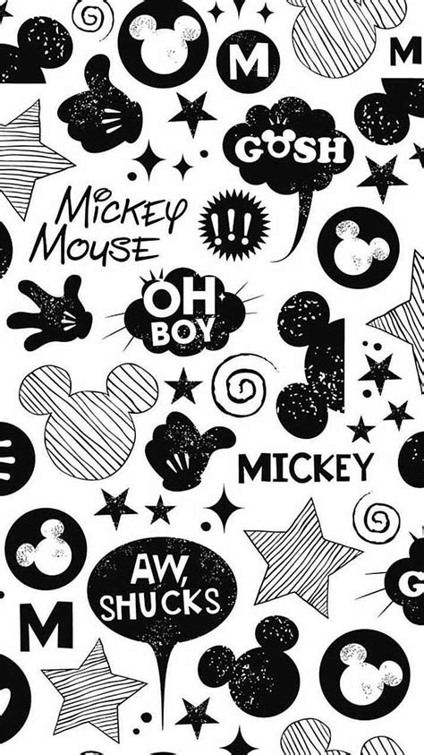 mickey mouse wallpaper black and white - Pesquisa Google | Wallpaper ...