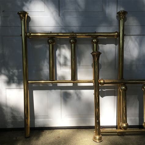 Vintage Twin Brass Headboard & Footboard | Chairish