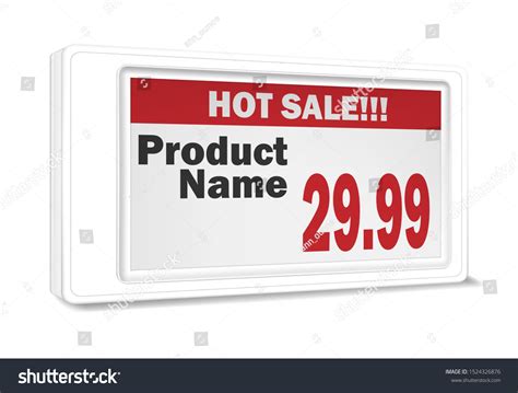 Electronic Shelf Label Realistic Vector Mockup Stock Vector (Royalty ...