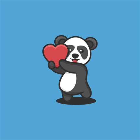 cute panda standing logo design 21565372 Vector Art at Vecteezy