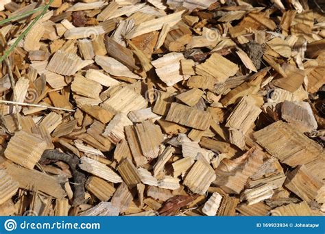 New wood chip mulch stock photo. Image of mulch, branch - 169933934