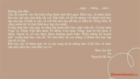 Viết một bức thư cho người bạn ở xa