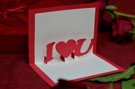 Valentine's Day Free Pop Up Card Template - Creative Pop Up Cards