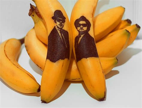 Banana Peel Art Drawn With a Safety Pin