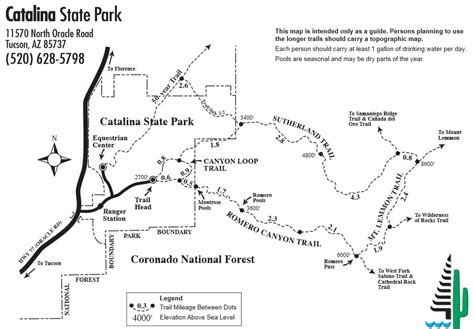 Catalina State Park Trail Map