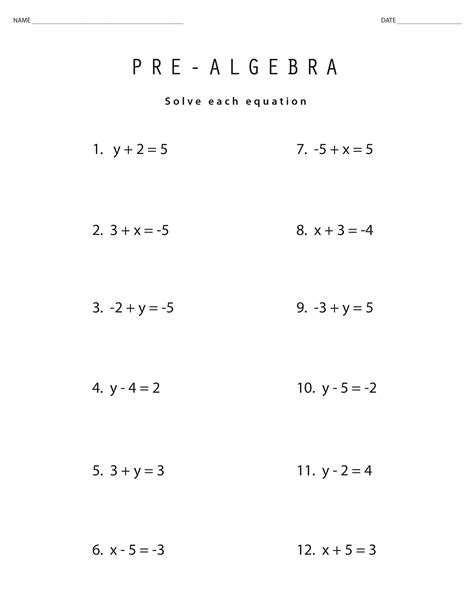 Basic Math Problems Worksheets