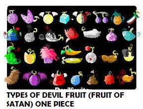 Types Of Devil Fruit (Fuit Of Satan) One Piece