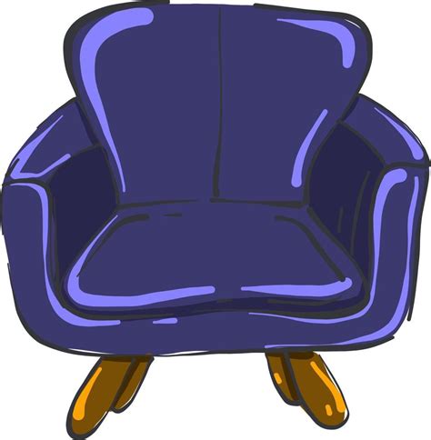 Blue chair, illustration, vector on white background. 13496349 Vector ...