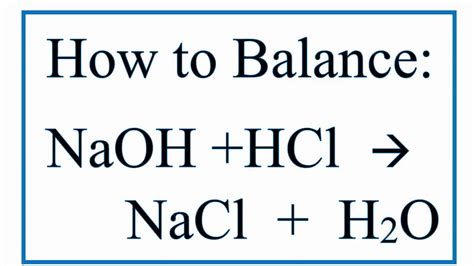 Stunning Nacl H2o Balanced Equation Physics 12 Formula Sheet Pdf