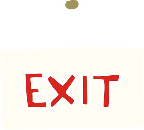 cartoon doodle exit sign 12210436 Vector Art at Vecteezy