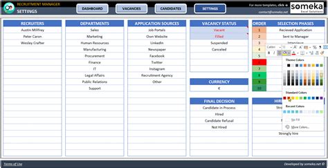 Recruitment Template Excel