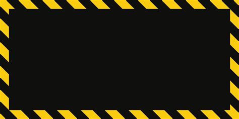 Warning frame with yellow and black diagonal stripes. Rectangle warn ...