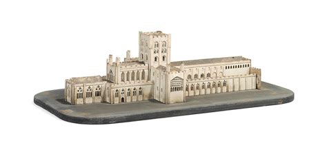 AN ARCHITECTURAL CARD MODEL OF ST. ALBANS CATHEDRAL , 19TH CENTURY ...