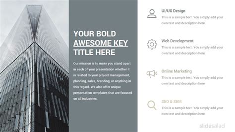 Creative Minimalist Keynote Template - SlideSalad