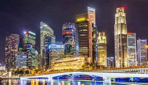 Singapore CBD @ night by Olaf Krohmann / 500px