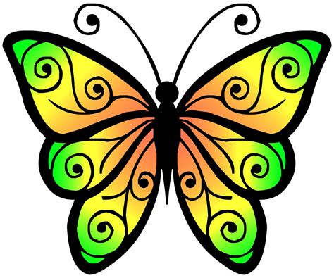 Colorful Butterfly Drawing | Free download on ClipArtMag