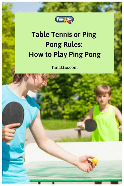 Have you ever wanted to learn how to play ping pong? As far as games go ...