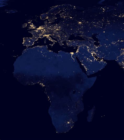 Night Satellite Photos of Earth, U.S., Europe, Asia, World