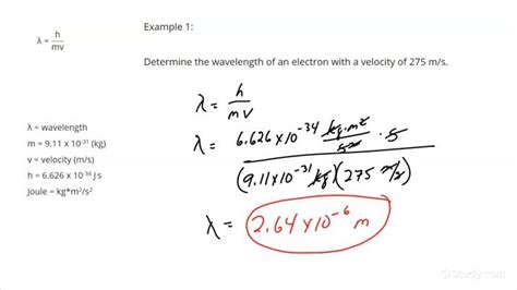 How to Calculate the de Broglie Wavelength of an Electron | Chemistry ...