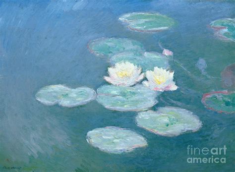 Waterlilies Evening Painting by Claude Monet - Pixels