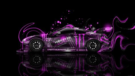 Monster-Energy-Nissan-GTR-R35-Tuning-Side-Plastic-Car-2014-Pink-Neon ...