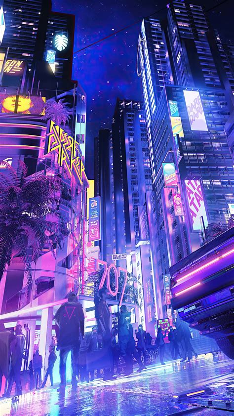 Cyberpunk, Sci-Fi, Car, Night, City, Digital Art HD Phone Wallpaper ...