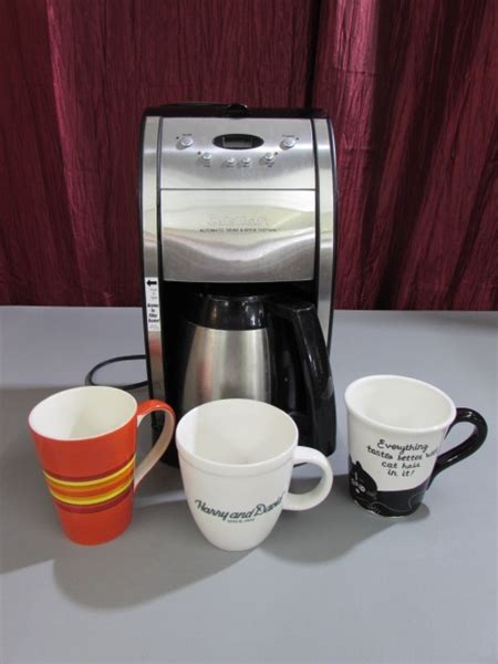 Lot Detail - CUISINART COFFEE MAKER WITH BUILT IN GRINDER