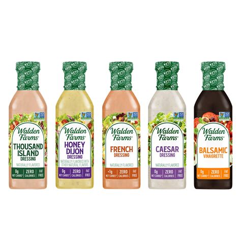 Buy Walden Farms Variety Pack Dressing 12 oz (5 Pack) - French, Caesar ...