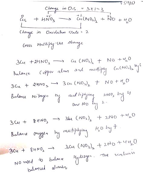 Copper reacts with dilute nitric acid and forms copper nitrate, nitric ...