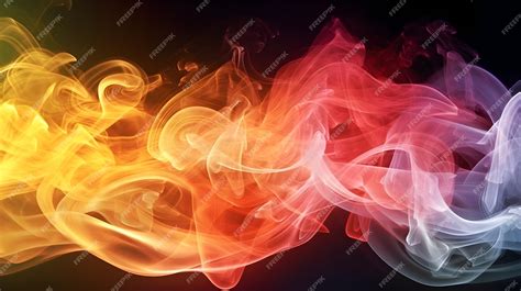 Premium AI Image | A fire and smoke background with a black background