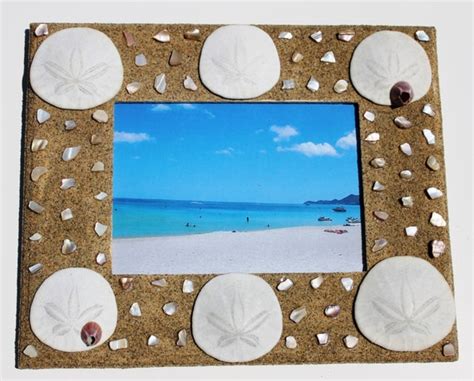 Sand Dollar Picture Frame Nautical Photo by KeishaSellsShells