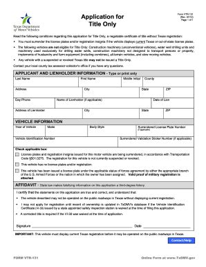 Texas Department Of Motor Vehicles Title Change | Webmotor.org