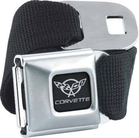 Official Licensed Corvette Seat- Belt,buckle with Black Canvas Webbing ...