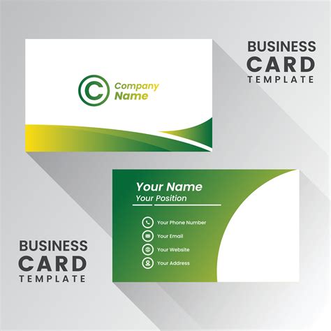 Two sided presentation of professional business or visiting card design ...