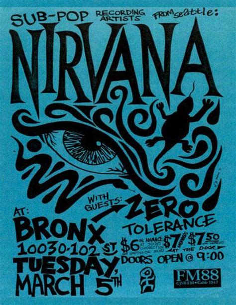 Nirvana Vintage Concert Poster Print Digital Download | Music poster ...