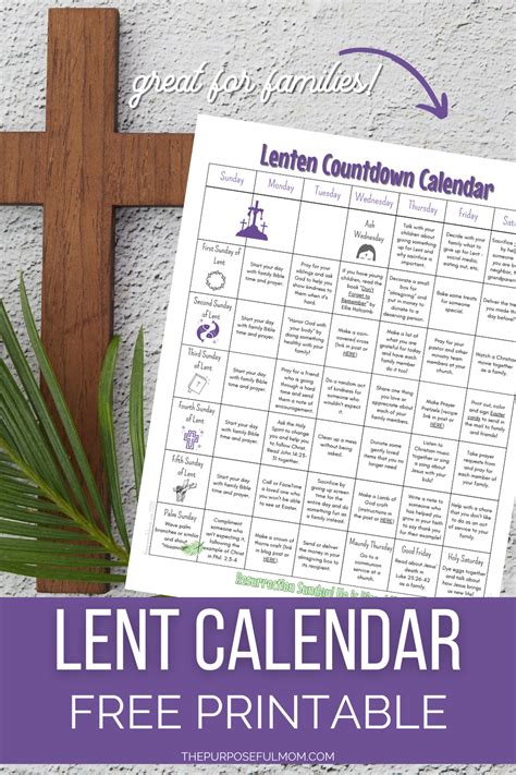 Lent Calendar 2024 For Kids Free - Deeann Ingeberg