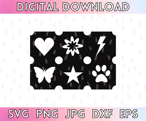 Glitter Tattoo Stencil SVG, Digital Download File and Instructions to ...