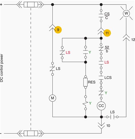 Close and charging motor control circuits for a power circuit breaker ...