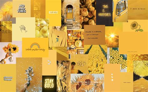 Desktop Yellow Aesthetic Wallpaper Discover more Beautiful, Color ...