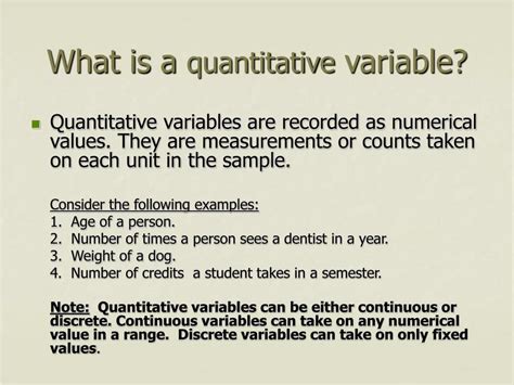 PPT - Describing Quantitative Variables PowerPoint Presentation, free ...