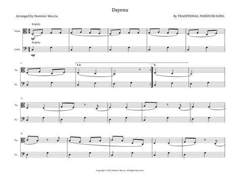 Dayenu - String Duet - Digital Sheet Music | Sheet Music Plus