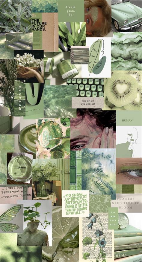 Green Aesthetic Wallpaper Collage Green Aesthetic Collage Wallpapers ...