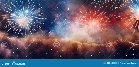 Fireworks Background for Independence Day Stock Illustration ...