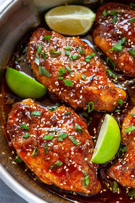 Honey Sriracha Chicken Breasts | Foodtasia