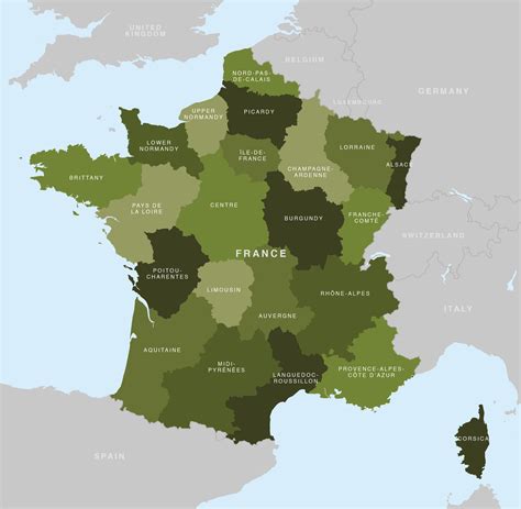 Map Of France With Regions - Best Map of Middle Earth