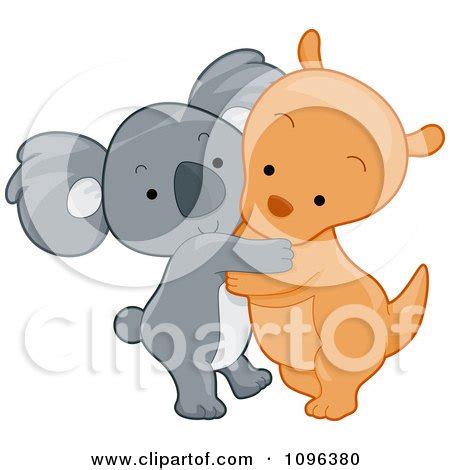 Cute Koala And Kangaroo Hugging Posters, Art Prints by - Interior Wall ...